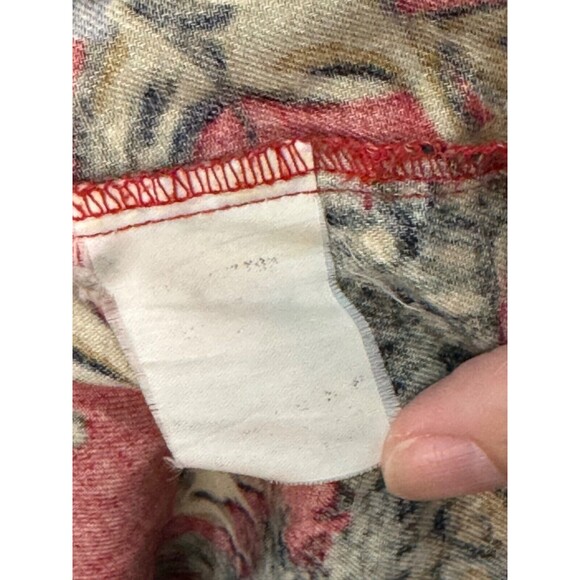 Vintage Equestrian Horse Dog Hunting Scene Cotton Button Down Red Shirt Small - Picture 7 of 8